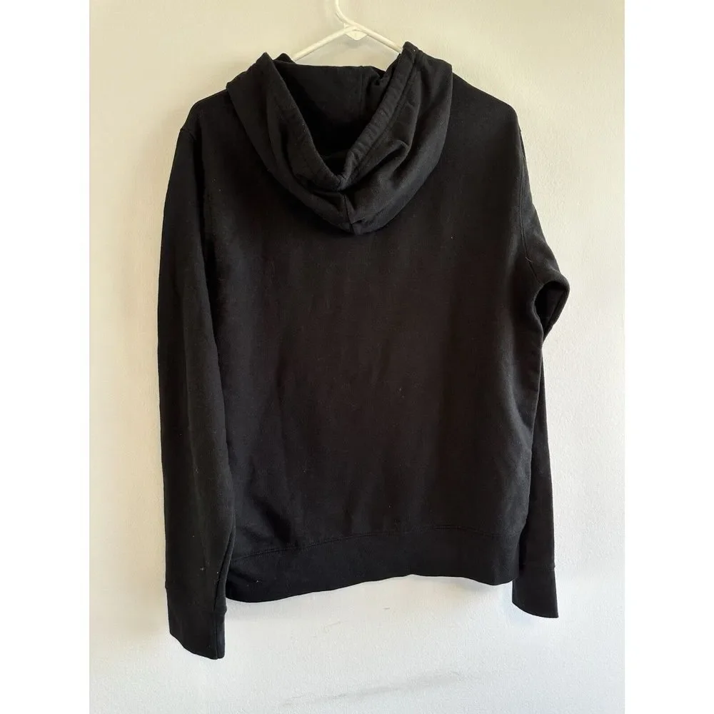 True Religion Pullover Hooded Sweatshirt Men's Medium Spell Logo‎ Black
